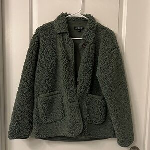 J. Crew Women's Olive Teddy Jacket